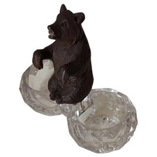 Antique German Black Forest Hand Carved Bear Master Salt picture