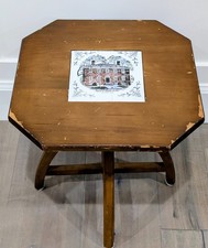 Vintage Gordon’s Inc Colonial Williamsburg Tile Top Side Table Early American picture