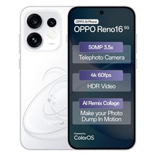 Oppo Reno16 5G 8GB/256GB Starry White 50MP Camera Snapdragon 7 Gen 4 picture