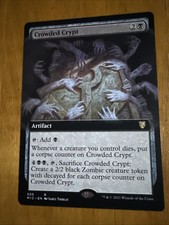 MTG Crowded Crypt - Extended Art - Commander: Innistrad: Midnight Hunt - NM-Mint picture