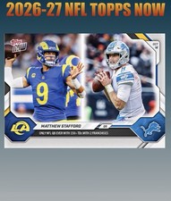 💥2026 Topps Now NFL #58💥MATTHEW STAFFORD 150 TD’s 2 Teams   Presale picture
