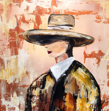 Desert Muse Painting 20x20 Original Southwest Figure Wall Art M Isaksen picture