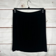 Chicos Travelers Pencil Skirt Womens Size 3 XL Black Solid Elastic Waist Pull On picture