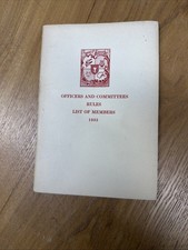 Bohemian Club Officers And Committees, Rules And Members List, 1935 Rare Book picture