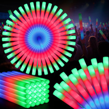 125PCS Foam Glow Sticks Bulk, Light up in the Dark Party Supplies with 3 Colorfu picture