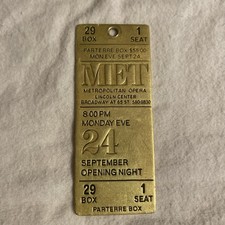 Metropolitan Opera House Opening Brass Ticket Fob September 24, 1950's? Vintage picture