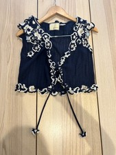 Floral Crochet Top Vest Guinevere Cotton Shirt Applique picture