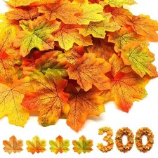 Artificial Maple Leaves 300pcs Mixed Fake Fall Foliage Decorations Artificial picture