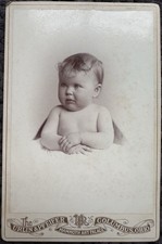 Antique 1890s Baby Cabinet Card Photo Urlin & Pfeifer Columbus Ohio Victorian picture