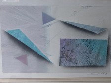 Original, signed unique monotype  Peter Kitchell (1/1), framed, 1988.OOAK 26x35