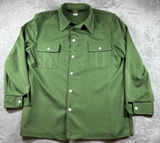 Vtg JCPenney Designer Collection Western Shirt Green Pearl Snap L Long Sleeve picture