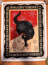 Chris Conn Askew Fine ArtPrint.  Black Cat- LA Tattoo /Artist, 14” X 18” picture