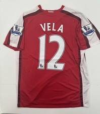 2009/2010 Arsenal Vela Home Retro Jersey Carlos Vela #12 Red Vintage Iconic picture