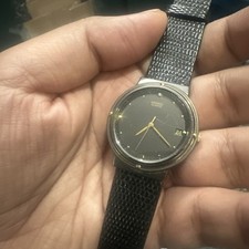 Works Vintage Seiko Quartz Watch 7482 -6059 Mens Watch Date Original Band 33mm picture