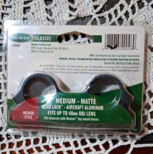 Weaver Classic 49046 1in Medium Matte Black QD Scope Rings Weaver Rail Hex Key picture