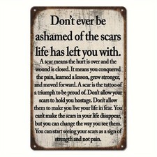 Vintage Rustic Metal Tin Sign Positive Quote Plaque Motivational Wall Art 12