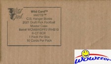 2021 Wild Card Football BLACK/WHITE MATTE EXCLUSIVE HANGER 6 Box Sealed CASE picture