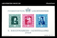 LIE 1949 SC 238 5TH PHILATELIC EXHIBITION 10rp, 20rp, & 40 MNH OG VERY FINE picture