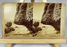 1880s Weitfle Stereoview Hanging Rock Echo Canyon Utah Union Pacific Albumen picture