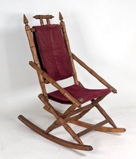 Antique Wood and Red Velvet Victorian 