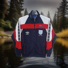 UMBRO England Soccer 1998/1999 Track Top Jacket Red/White/Blue Men’s ALL SIZES picture