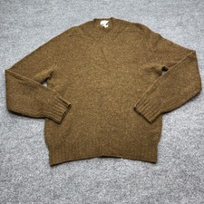 Vintage Boyd's St Louis Shetland Wool Sweater Made in Scotland Brown Mens 42 picture