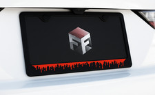 Bloody License Plate Frame | Black Metal | Horror Scary Halloween Gift USA picture