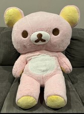 Rilakkuma San-X Original Long Pile Sherbet Series Jumbo Plush - Pink 34 inch picture