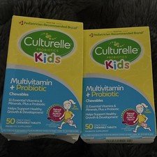 Culturelle Kids Multivitamin + Probiotic Chewables Fruit Punch 50ct 2pk exp11/27 picture