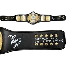 Bret The Hitman Hart autographed signed inscribed replica champion belt WWF JSA picture