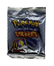 1999 Pokemon Artbox Stickers Series 1 Factory Sealed Booster Pack Foil Creased picture