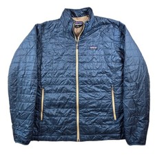 Patagonia Nano Puff Jacket Mens Large Blue Quilted Full Zip Puffer Coat picture