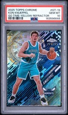2025-26 Topps Chrome - Go Time Kon Knueppel #GT-19 Yellow Refractor /275 PSA 10 picture