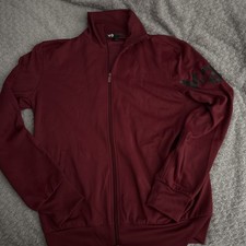 Y-3 Adidas Yohji Yamamoto Men's Burgundy Full-Zip Track Jacket Size L Large Men picture