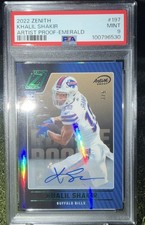 2022 Panini Zenith Rookies Khalil Shakir #197 Artist Proof Emerald /5 (RC) picture