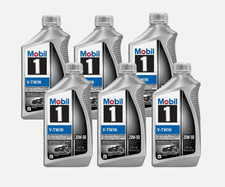 Mobil 1 V-Twin Full Synthetic Motorcycle Oil 20W-50, 1 Qt, Case/6 picture