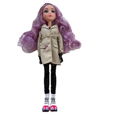 Project MC2 Mc MGA NETFLIX Doll MCKEYLA MCALISTER Purple Hair Trenchcoat Outfit picture