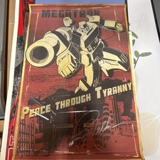 Rare Frank Welker Signed Megatron Peace Through Tyranny Print SDCC 2009 picture