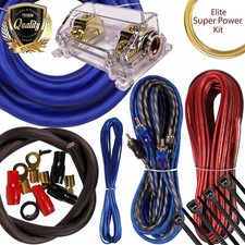 Complete 8000W 0 Gauge Car Amplifier Installation Wiring Kit Amp PK3 0 Ga Blue picture