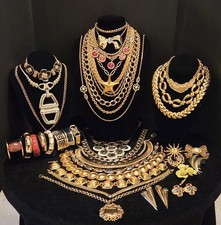Vintage Mod Goldtone Jewlery Lot Of 40. 6lbs 5oz. 17 Signed Monet Givenchy Anne picture
