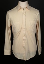 Vintage 1970s Sears Perma-Prest Knit Disco Long Sleeve Shirt - M picture