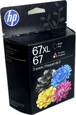 HP Original 67 XL Black / 67 Tri-Color Ink Cartridges EXP: 02/0028 (Sealed) picture
