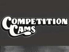 COMPETITION CAMS - Original Vintage 80's Racing Decal/Sticker - 10 5/8 inch size picture