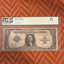1923 $1 Silver Certificate Fr. 237 PCGS Currency Fine 12 Cert 80563662 picture
