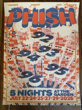 Phish MSG POSTER 7/22 24 25 27  29/ 2026 Madison Square Garden New York Knicks picture