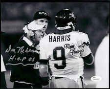 Major Harris & Don Nehlen West Virginia Mountaineers Dual Signed 8x10 Photo picture