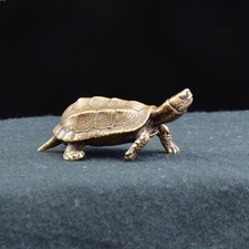 Brass Vintage Turtle Figurine Statue Home Ornaments Animal Figurines Gift picture