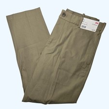 NEW Uniqlo Smart Ankle Pants Beige Slim Fit Tapered Chinos Mens Medium 32x28 picture