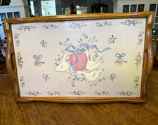 Marmalade Geese Wood TV Tray Grandma core Vintage Charm Rectangle Rare HTF picture