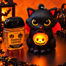 BBW Halloween 2026 Light-Up Spooky Kitty Cat PocketBac Holder/w pumpkin sanitize picture